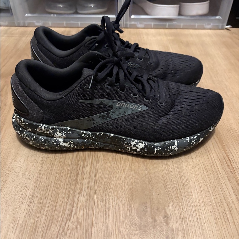 Brooks Ghost Black Athletic Sneakers